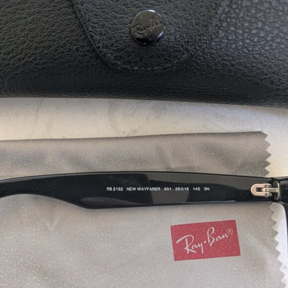 Ray-Ban RB2132 New Wayfarer Polarized Sunglasses (Prescription Lenses) - Picture 2 of 2